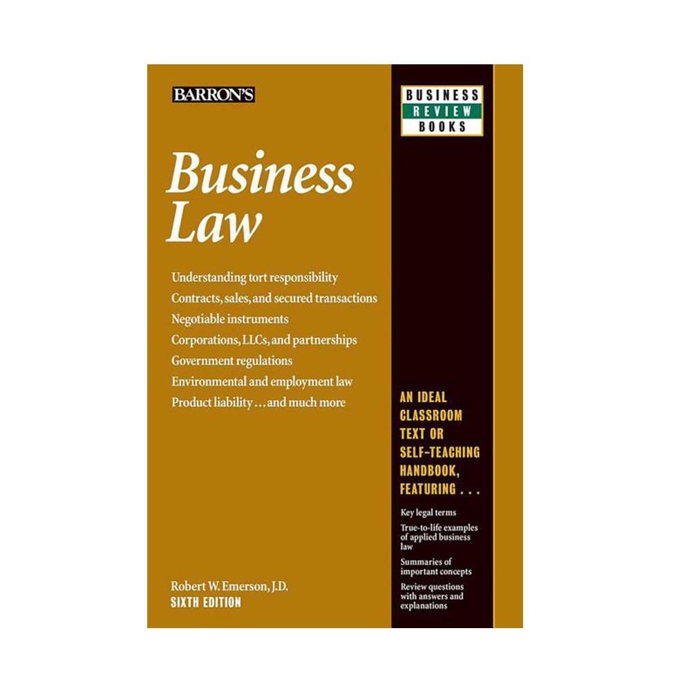 Emerson, Business Law, 9781438005119, Barron's Educational Series, Incorporated, 6, Business & Economics, Books